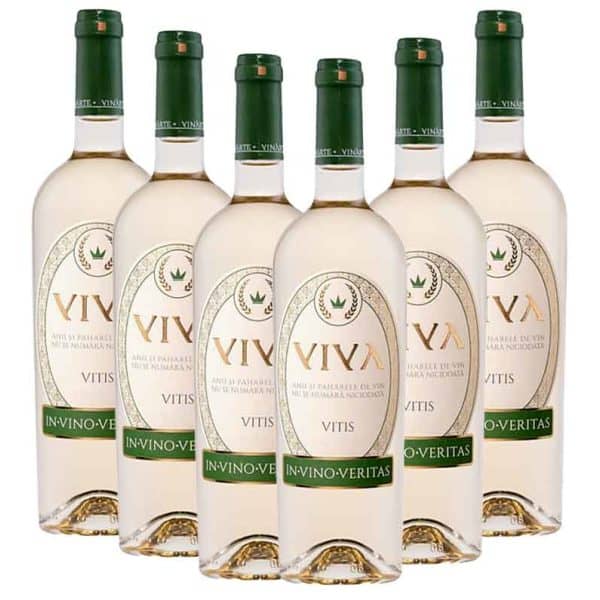 Vinarte Viva Alb Sauvignon Blanc Demisec 6 x 750ml